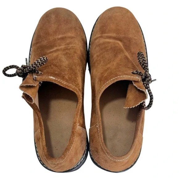 Traditional German Leather Trachten Oktoberfest Suede Leather Shoes EU 44 US 10